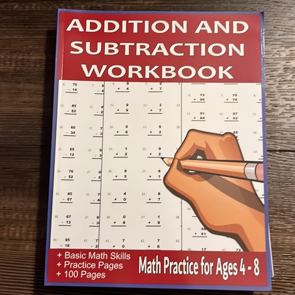 Lot of 6 Math Addition Subtraction Sight Words Activity Workbooks Ages 4-8 K-2 - Picture 2 of 7